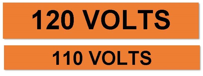 120 volts label